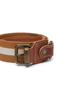 Dog Collar - Stripes Mustard White
