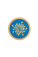 Tovaglietta Rigida 34Cm - Oro Boule Flower Blue