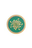Tovaglietta Rigida 34Cm - Oro Boule Flower Green