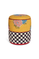 Pouf Corolla Gold - Big Check Black White