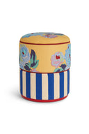 Pouf - Nizam Mustard - Stripes Blue Natural