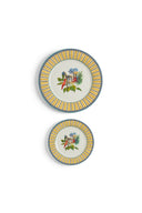 Set Di 2 Piatti In Porcellana - Jungle Parrot Yellow