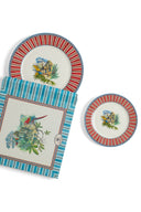 Set Di 2 Piatti In Porcellana - Jungle Parrot Red