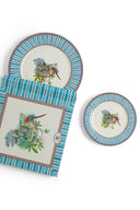 Set Di 2 Piatti In Porcellana - Jungle Parrot Blue