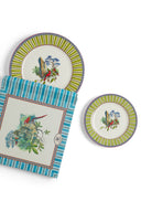 Set Di 2 Piatti In Porcellana - Jungle Parrot Green