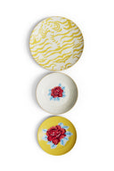 Set Di 3 Piatti In Porcellana - Indian Tiger Gold