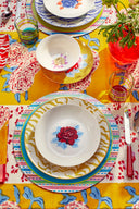 Set Di 3 Piatti In Porcellana - Indian Tiger Gold