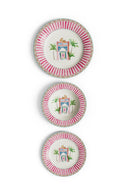 Set Di 3 Piatti In Porcellana -  Sariska Pink