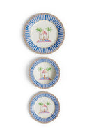 Set Di 3 Piatti In Porcellana -  Sariska Blue