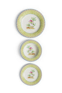 Set Di 3 Piatti In Porcellana - Sariska Green