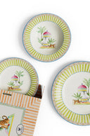 Set Di 3 Piatti In Porcellana - Sariska Green