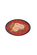 Vassoio Ovale - Leopard Flower Red