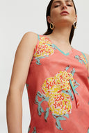 Banyan Top - Leopard Flower Old Pink
