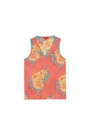 Banyan Top - Leopard Flower Old Pink