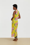 Abito Cheack Leopard Flower Yellow