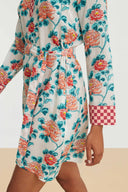 Abito Mini Alise Missing Check Humayums Flower White
