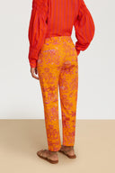 Pantalone Capri Toile De Jouy Orange