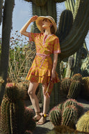 Cherry Dress - Toile De Jouy Chutney