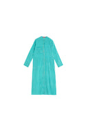 Kurta Lunga Aperta Mini Stripes Ferozi