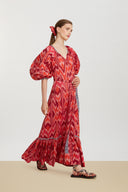 Abito Mandili Saheli Ikat Red