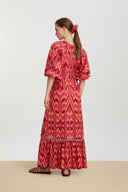 Abito Mandili Saheli Ikat Red