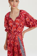 Abito Mandili Saheli Ikat Red