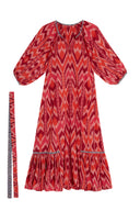 Abito Mandili Saheli Ikat Red