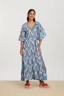 Abito Mandili Saheli Ikat Indigo