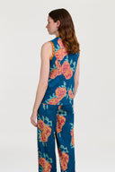Top Banyan - Leopard Flower Dark Teal