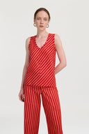 Top Banyan - Mini Stripes Red
