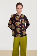 Camicia Batumi - Cambric Suiko Flower Black
