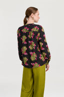 Camicia Batumi - Cambric Suiko Flower Black