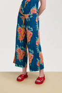 Pantaloni Cabana - Leopard Flower Dark Teal
