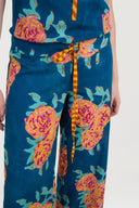 Cabana Pants - Leopard Flower Dark Teal