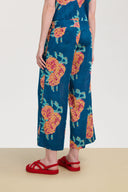 Pantaloni Cabana - Leopard Flower Dark Teal