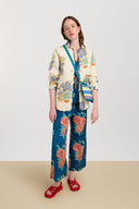 Cabana Pants - Leopard Flower Dark Teal