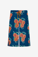 Cabana Pants - Leopard Flower Dark Teal