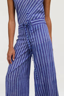 Cabana Pants - Mini Stripes Plumbago
