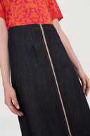 Chambray Skirt - Denim Blue