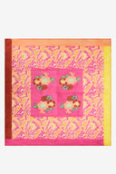 Foulard Seta 100X100Cm - Dragon Cloud Fuxia