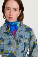 Foulard Seta 100X100Cm - Dandelion Blue