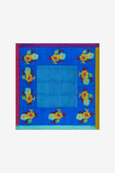 Foulard Seta 100X100Cm - Dandelion Blue