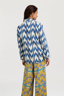 Giacca Jhodpuri - Ikat Arrow Blue