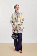 Giacca Jhodpuri - Ikat Arrow Blue