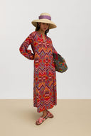 Abito Khubani - Mathura Ikat Sugar Red