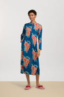 Kurta Lunga - Leopard Flower Dark Teal