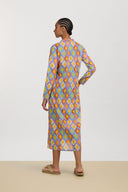 Kurta Lunga Aperta - Hima Plumbago