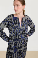 Madhu Dress - Midikasuri Damask Black