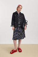 Madhu Dress - Midikasuri Damask Black