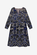 Madhu Dress - Midikasuri Damask Black
